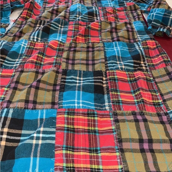 SOFT SURROUNDINGS Highland PATCHWORK PLAID women FLANNEL NIGHT shirt Large 29784 - Picture 16 of 16
